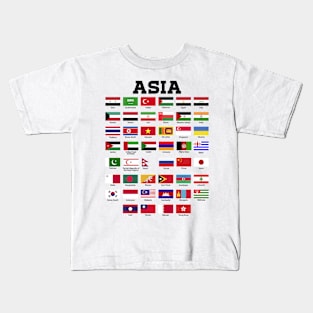 Flags of Asia Kids T-Shirt